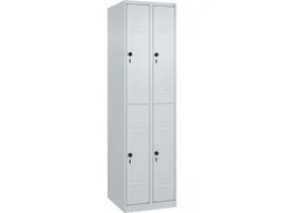 C+P C+P Doppelstock-Spind Classic PLUS, 4 Fächer, 1850x500x500mm, Lichtgrau/Lichtgrau – Produktbild 1 von 1
