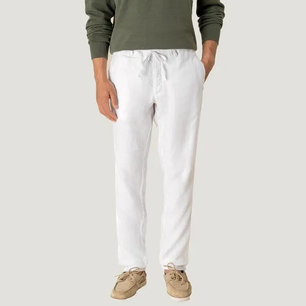 YTWOO YTWOO Herren Leinenhose, Weiß, – Produktbild 1 von 7