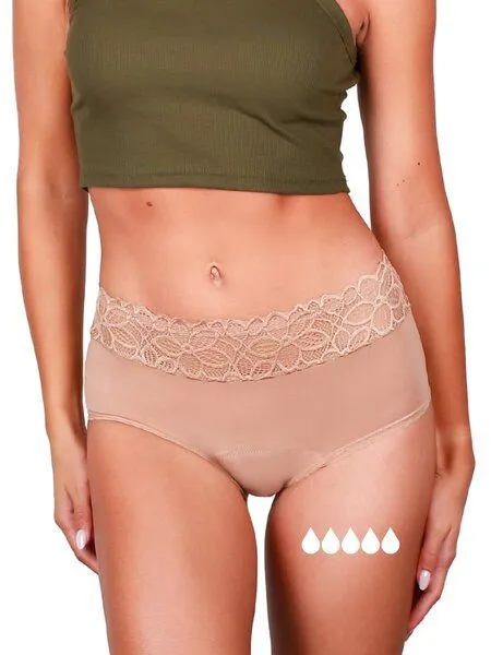 Taynie Extra starke Periodenunterwäsche Biozidfrei 60°C Taynie Deluxe Extra Stark, Sand, – Produktbild 2 von 4