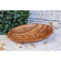 Olivenholz erleben Olivenholz erleben Seifenschale oval, klein aus Olivenholz – Produktbild 1 von 1