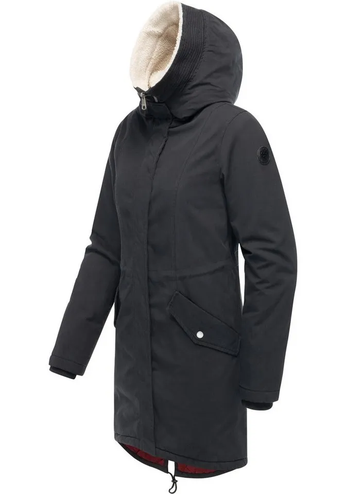 ragwear ragwear Kurzmantel Coogle YOUMODO Kurzer Damen Wintermantel mit Rucksack-Trägern, Schwarz, – Produktbild 3 von 5