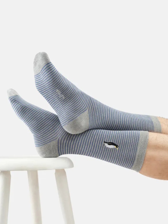 Thought Socken Modell: Emroidered Penguin, Grey marl, – Produktbild 1 von 1