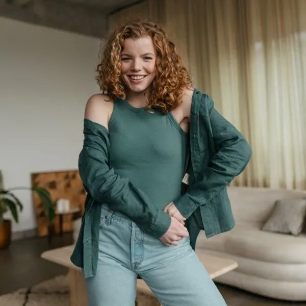 NORDLICHT NORDLICHT Damen Ripptop INJA, Grün, – Produktbild 2 von 4