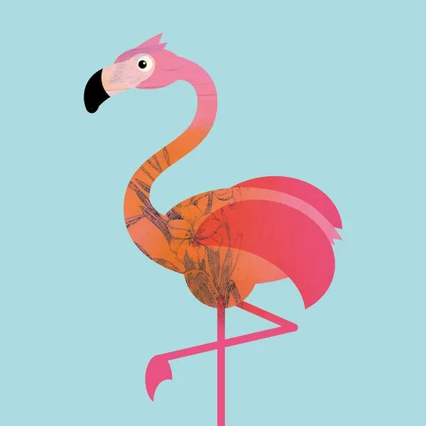 Photocircle Photocircle Poster / Leinwandbild - Kinderzimmer-Flamingo – Illustration für Kinder – Produktbild 1 von 4