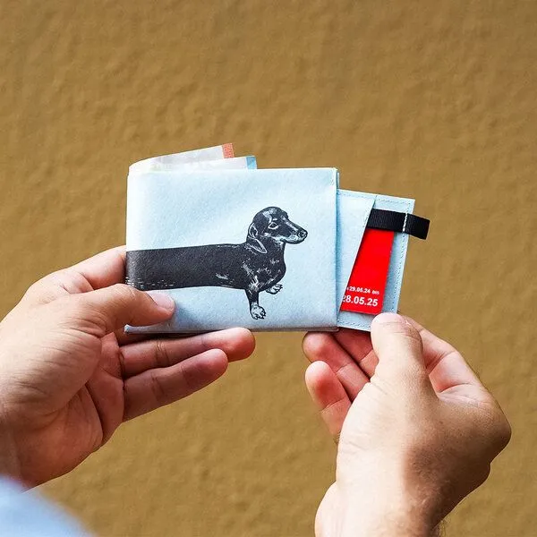 paprcuts paprcuts RFID Portemonnaie Pro, Sausage dog 2.0. (hellblau), – Produktbild 3 von 4