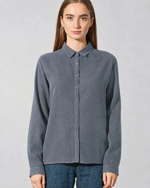 HempAge HempAge Damen Langarm-Bluse Hanf/Bio-Baumwolle, Char, – Produktbild 2 von 3