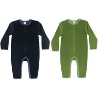Leela Cotton Leela Cotton Baby Strampler Set, Nachtblau/waldgrün, – Produktbild 1 von 1