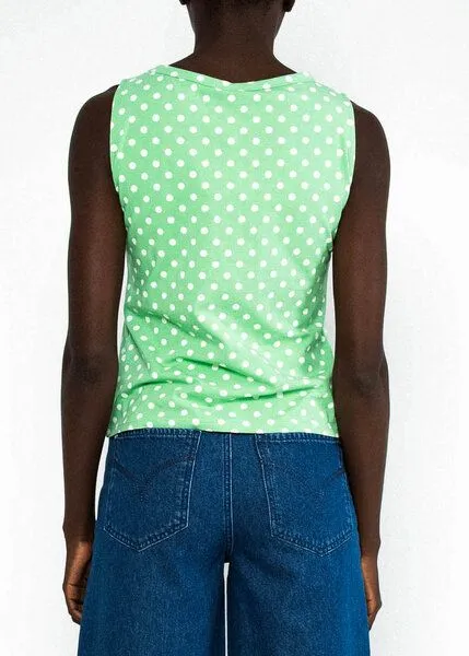 blutsgeschwister Blutsgeschwister "Party Pie" Top aus Biobaumwolle, Favourite green dot (grün), – Produktbild 1 von 3