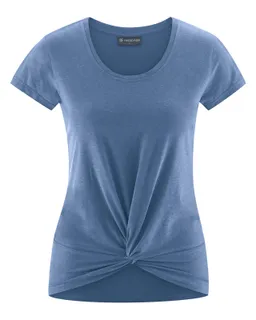 HempAge Hempage Damen vegan T-Shirt Mit Yoga Knoten Detail Farbe Blueberry – Produktbild 1 von 1
