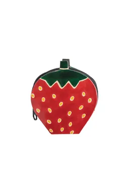 Tranquillo Handgeprägte Geldbörse STRAWBERRY – Leder - rot – Produktbild 1 von 1