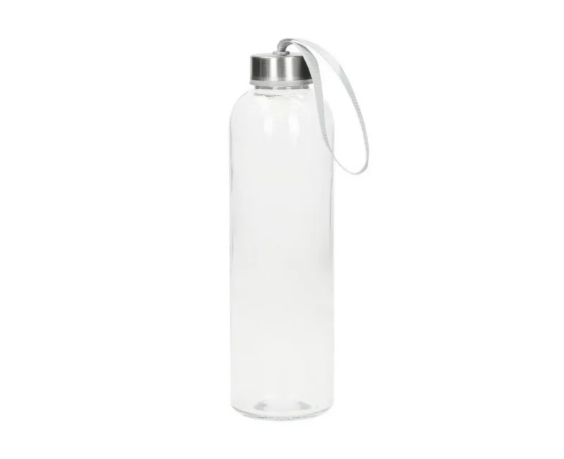 elasto elasto Glasflasche mit Trageschlaufe "Pure", Grau, – Produktbild 6 von 8