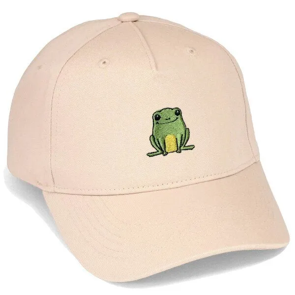 LIGARTI Bestickte Cap – Nils der Frosch – LIGARTI Tiermanufaktur, Sand, – Produktbild 1 von 4