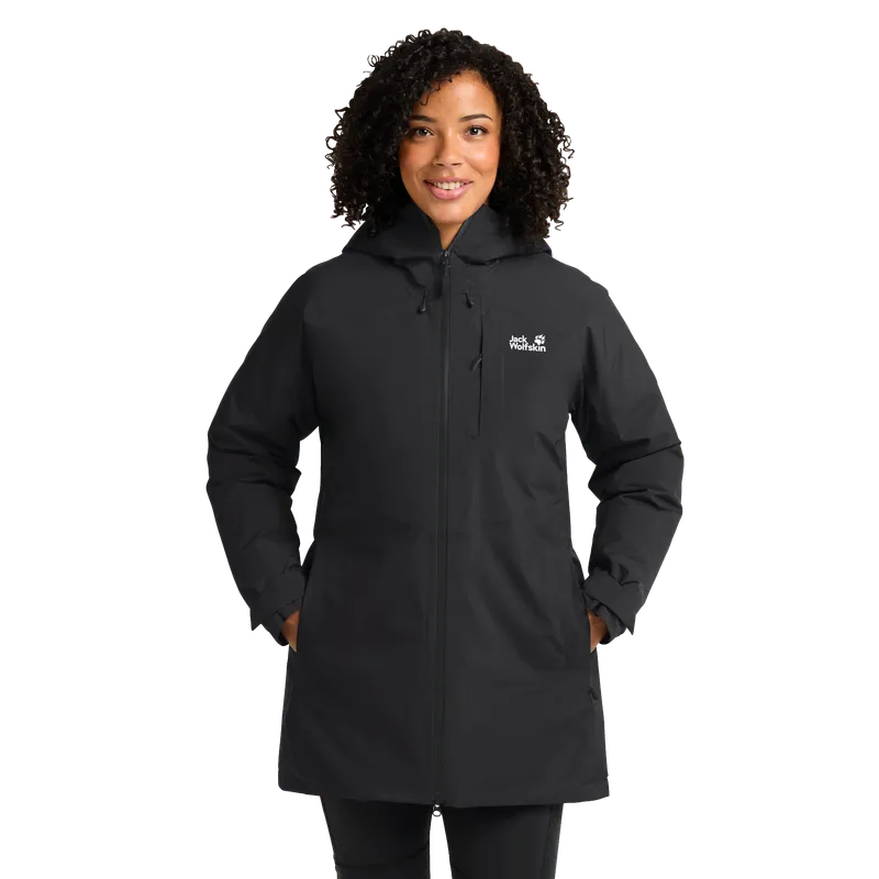 Jack Wolfskin Jack Wolfskin Icecape 2l Down Ins Jacket Wasserdichte Daunenjacke mit Kapuze Damen M black, Black, – Produktbild 1 von 2
