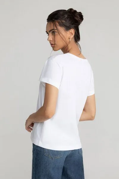 Lovjoi T-Shirt LOVJOI Logo, White, – Produktbild 3 von 4