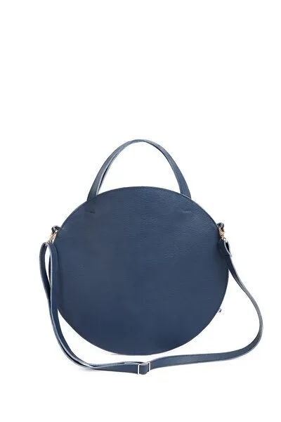 ELEKTROPULLI Runder Shopper von ElektroPulli, Dunkelblau mit gold, – Produktbild 1 von 2