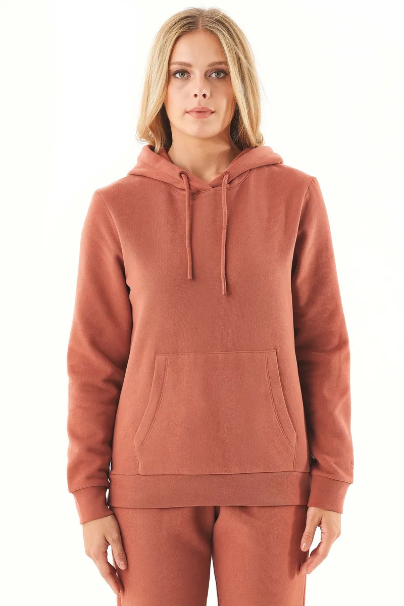 ORGANICATION ORGANICATION Damen vegan Hoodie Haree Zimt, Braun, – Produktbild 2 von 2
