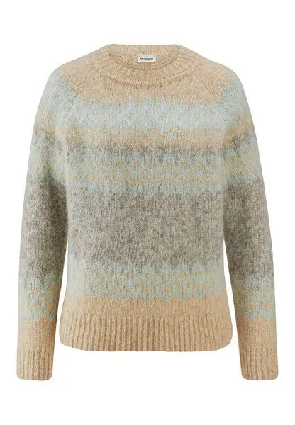 hessnatur hessnatur Stick Pullover Relaxed aus Alpaka und Bio-Baumwolle, Naturgrau, – Produktbild 3 von 4