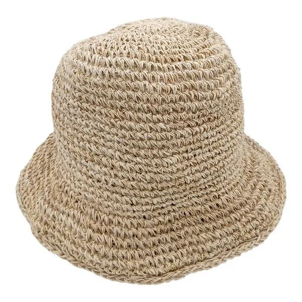 short'n'pietz short'n'pietz gehäkelter Sommerhut aus reinen Hanffasern, Beige, – Produktbild 3 von 6