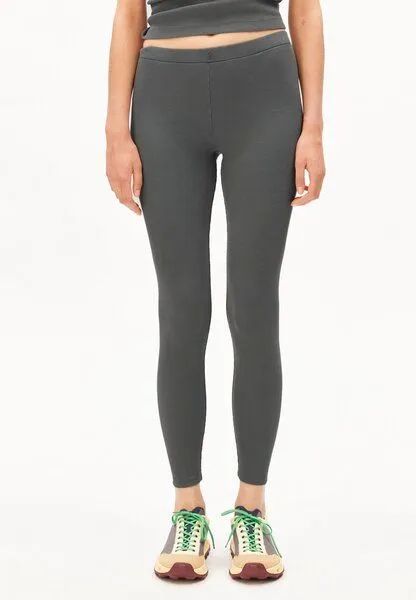 ARMEDANGELS ARMEDANGELS GMT DYE RIB Damen Ripp-Leggings aus Bio-Baumwoll Mix, Space steel, – Produktbild 1 von 4