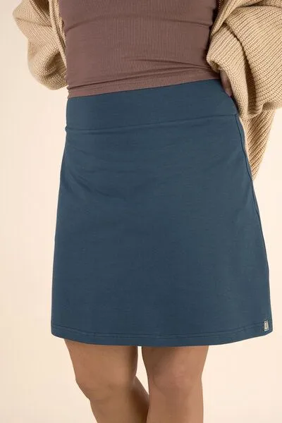 La Gitana La Gitana Rock A-Linie „Junie“ – Standardlänge, aus Bio-Baumwolljersey – fair & nachhaltig, Blau, – Produktbild 1 von 4