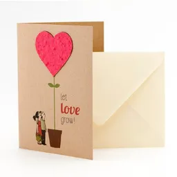 Die Stadtgärtner Die Stadtgärtner Grußkarte 'Let Love Grow' mit Saatpapier I Liebesgruß mit Blumenstrauß – Produktbild 1 von 1
