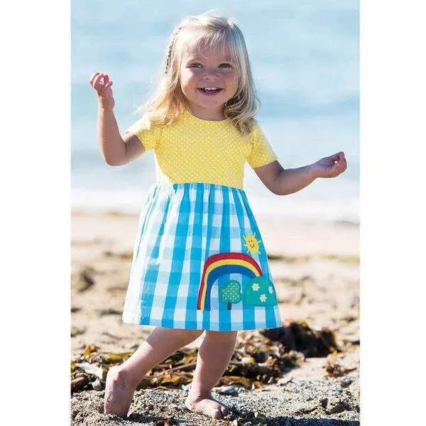 Frugi Frugi Kleid Regenbogen - Little Zennor Dress Rainbow – Produktbild 2 von 3