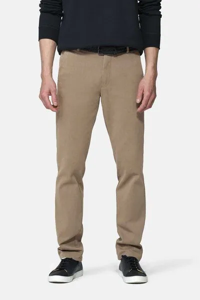 Meyer MEYER ACTIVE-Chino im Winter Twill, Beige (schlamm), – Produktbild 1 von 4