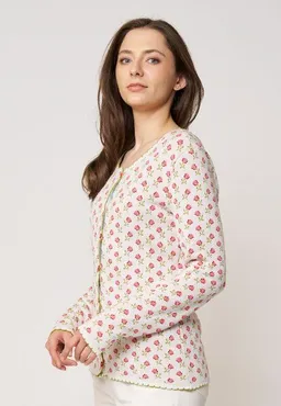 LANA Organic LANA Organic Strickjacke Jaquardmuster für Damen, Modell Lena – Produktbild 1 von 1