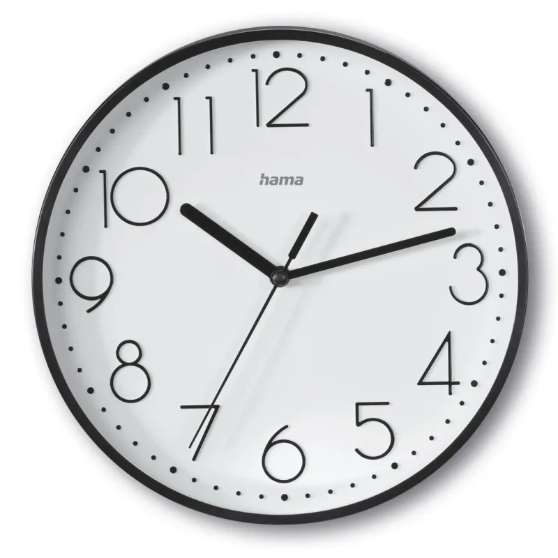 Hama Hama Wanduhr "Salina", Ø 22 cm, ohne Ticken, Schwarz, – Produktbild 2 von 5