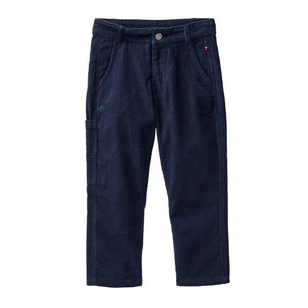 People Wear Organic People Wear Organic Kord Hose, blau und braun, uni, Bio-Baumwolle, Dunkelblau, – Produktbild 1 von 1