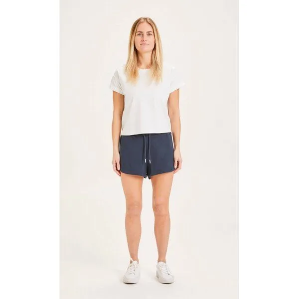 KnowledgeCotton Apparel KnowledgeCotton Apparel Jogging-Shorts - TEAKY sweat shorts - aus Bio-Baumwolle, Blau (total eclipse), – Produktbild 1 von 3