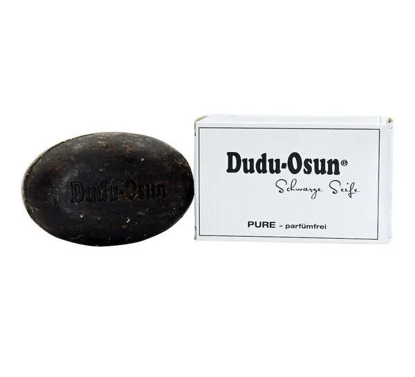Spa Vivent Spa Vivent Geschenkset Dudu Osun Seife mit plastikfreier Seifendose, Samtschwarz, – Produktbild 1 von 3