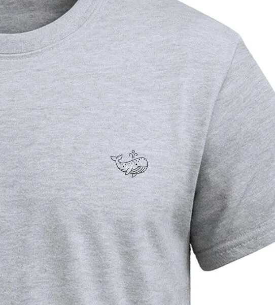 vis wear vis wear Wal der Liebe - Organic Shirt, Grau, – Produktbild 2 von 4