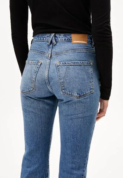 ARMEDANGELS ARMEDANGELS VELAARI Damen Jeans Flared Leg Mid Waist Ankle Bio-Baumwoll Mix Comfort-Stretch, Blue, – Produktbild 3 von 4