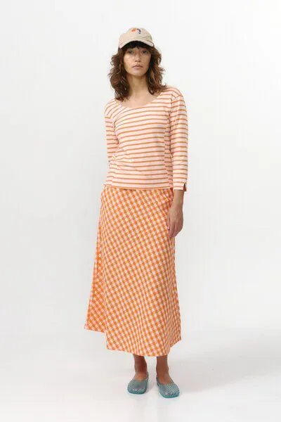 SUITE13LAB Suite13lab 3/4-Arm-T-Shirt BONAO gestreift, Orange, – Produktbild 2 von 3
