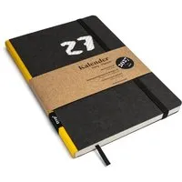 tyyp tyyp Taschenkalender 2027 schwarz – achtsam planen auf Recyclingpapier – A5, vegan & handgefertigt, Gelb, – Produktbild 1 von 1
