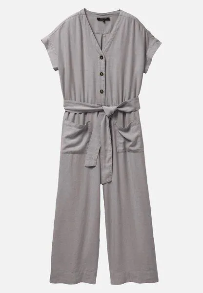 recolution Damen Jumpsuit aus Leinen und LENZING ECOVERO Viskose Mix - DIANELLA - recolution, Greige (grau), – Produktbild 1 von 4