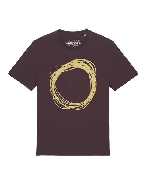 watapparel watapparel T-Shirt Unisex Kreis, Red brown, – Produktbild 1 von 2