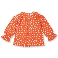 Sense Organics sense-organics Sense Organics Musselinbluse für Mädchen Bio BaumwolleSense Organics, Rostrot mit weißen tupfen, – Produktbild 1 von 1