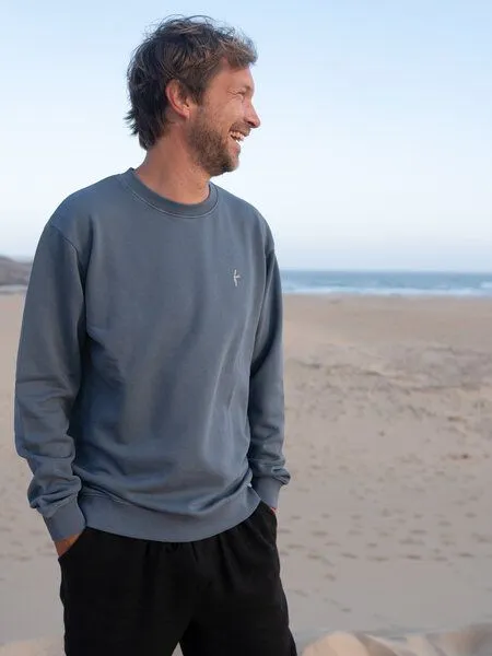 FUXBAU FUXBAU Männer fux Pullover - seegrün, seeblau & rot, Seeblau, – Produktbild 1 von 4