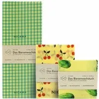 NICAMA NICAMA Bienenwachstücher 3er Set (M + L + XXL), Set 3, – Produktbild 1 von 1