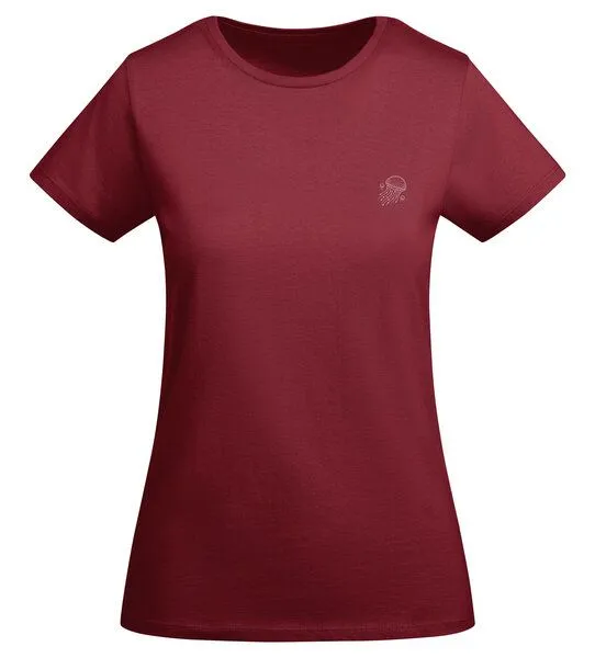 vis wear vis wear Qualle Familie - Damen Organic Shirt, Rot, – Produktbild 3 von 3