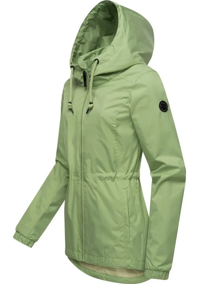ragwear ragwear Outdoorjacke Danka Wasserdichte Übergangsjacke mit großer Kapuze, Grün, – Produktbild 3 von 5