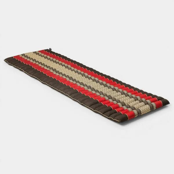 Der Lindwurm Der Lindwurm Thai Yogamatte zum Aufrollen mit Kapokfüllung, Rot/schwarz, – Produktbild 2 von 2