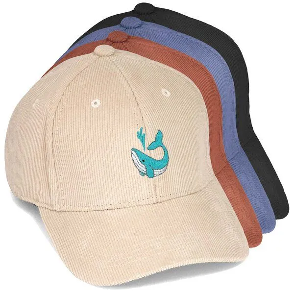 LIGARTI Bestickte Cord Cap – Walter der Wal – LIGARTI Tiermanufaktur, Taubenblau, – Produktbild 2 von 4