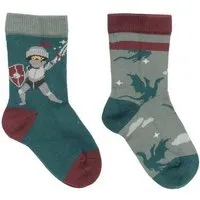 Walkiddy Baby Socken Bio-Baumwolle Castle Life Grün Walkiddy, GOTS-zertifizierte Babysocken, vegan, weiche Strümpfe für empfindliche Babyfüße, nachhaltige Basic-Socken für jeden Tag – Produktbild 1 von 1
