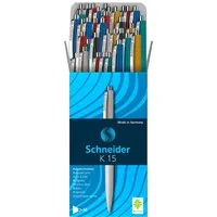 Schneider Schneider 50er-Set Kugelschreiber "K15" sortierte Farben, Schreibfarbe blau – Produktbild 1 von 1