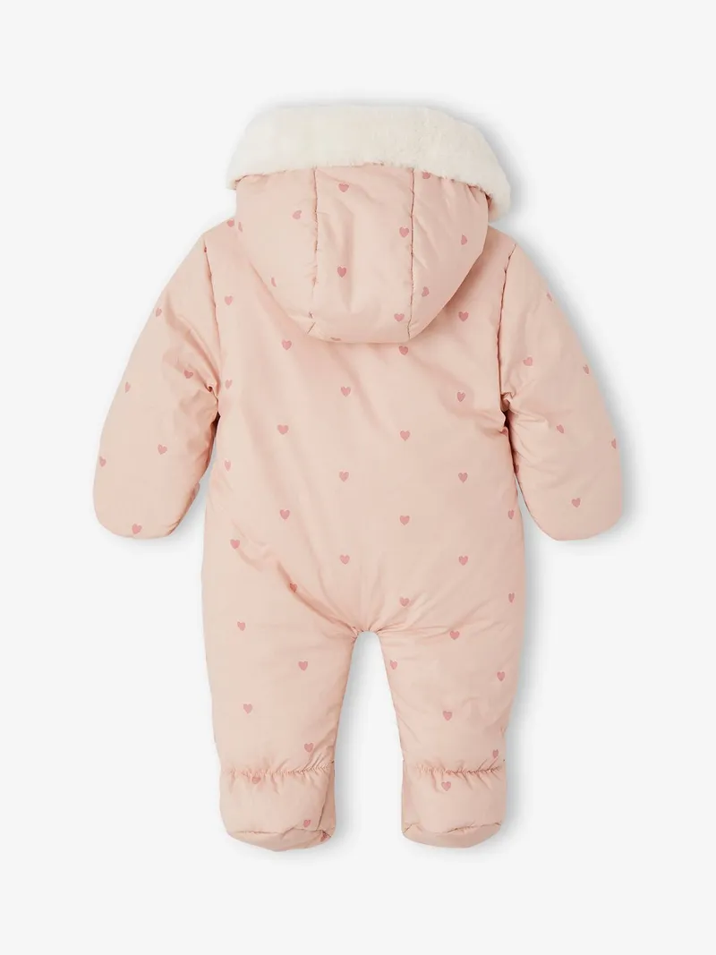 Vertbaudet Baby Winter-Overall mit Herzen, Altrosa, – Produktbild 2 von 4
