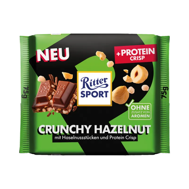 Ritter Sport Ritter Sport Protein Crisp Crunchy Hazelnut, 75g – Produktbild 1 von 1