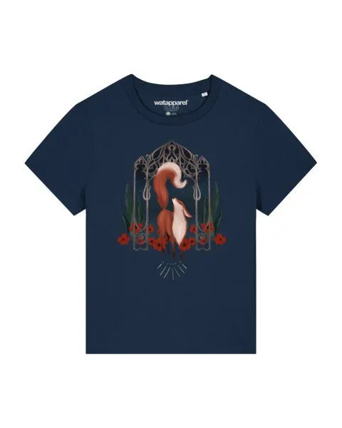 watapparel watapparel T-Shirt Frauen Der wunderschöne Fuchs, French navy, – Produktbild 1 von 3